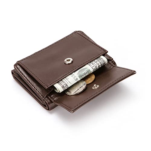 MUCKLILY Geldbörse für Herren PU Geldbörse im Retro Kompakte Brieftasche mit Münzfach Hochwertige Verarbeitung von MUCKLILY