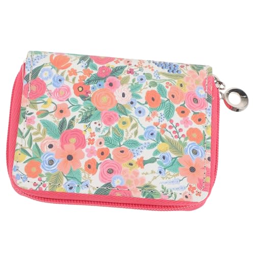 MUCKLILY Geldbörse mit Blumenmuster Kompakt Reißverschlussgesichert Langlebiges Pu Material für Damen Mädchen und Studenten Praktisches Kleingeldtäschchen von MUCKLILY