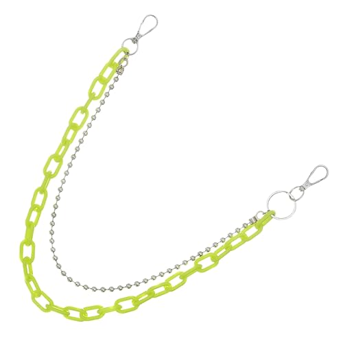 MUCKLILY Hip-hop-taillenkette Aus Und Eisen Geometrische Kette Mit Runden Perlen Taillenschmuck Für Erwachsene Langlebig Und Leicht Für Partys Und Tanzen Fruchtgrün von MUCKLILY