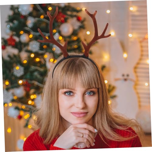 MUCKLILY Geweih Rentiergeweih Stirnband Für Weihnachtskostüm Verstellbar Für Erwachsene Weichem Material Für Partys Und Halloween von MUCKLILY