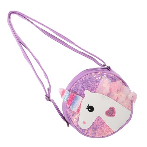 MUCKLILY Glitzernde Einhorn Umhängetasche für Mädchen Pailletten Schultertasche aus Polyester und Kunstmaterial Modische Crossbody Geldbörse Robust und Alltagstauglich Geschenk für von MUCKLILY