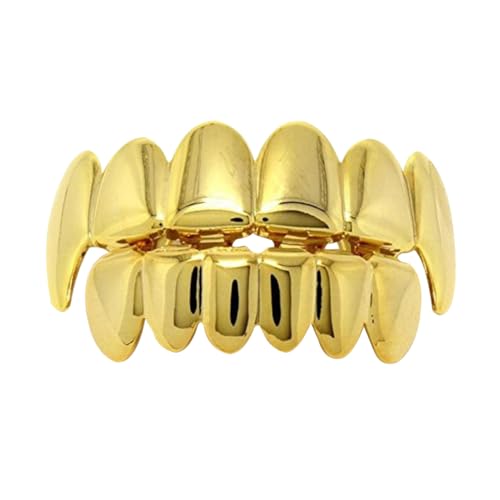 MUCKLILY Goldenes Hip Hop Zahnschmuck Set Für Unten Funkelndes Grills Set Einfach Zu Tragen Für Partys Und Geschenke Für Fotoshootings Und Events von MUCKLILY