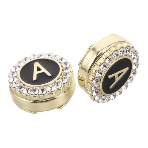MUCKLILY Goldene Manschettenknöpfe Herren aus Zinklegierung Buchstabe Design Langlebig und Elegant Geeignet für Business Hochzeit und Anzughemden von MUCKLILY