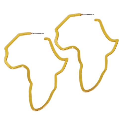 MUCKLILY Goldene Statement ohrringe Damen Afrikanische Karte Ohrstecker Leicht Allergiefrei Extravaganter Ohrschmuck Frauen MUCKLILY Goldene Statement ohrringe Damen Afrikanische Karte Ohrstecker Leicht Allergiefrei Extravaganter Ohrschmuck Frauen von MUCKLILY