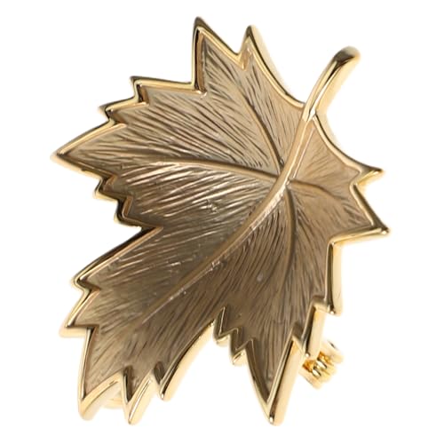 MUCKLILY Goldene Vintage Ahornblatt Brosche Damen Retro Emaille Anstecknadel Herbst Schmuck für Schals Hüte Anzüge Elegante Dekorative Herbstbrosche für Festliche Anlässe von MUCKLILY