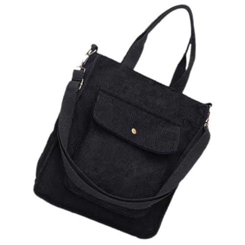 MUCKLILY Große Cord Tasche Damen Einfache Tote Bag Einzelschulter Handtasche Großes Fassungsvermögen Leichte Outdoor Umhängetasche Vielseitig für Shopping und Reisen von MUCKLILY