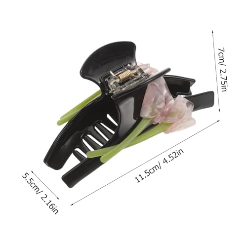 MUCKLILY Große Haarklammer Blumen Design Stabile Haarkralle für Dickes Haar Dekorative Doppelseitige Acetat Haarklammer Leichter Haarschmuck für Damen Praktischer Haarhalter für Alltag und von MUCKLILY