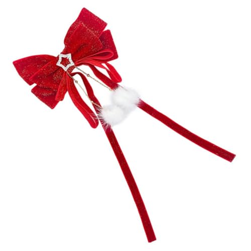 MUCKLILY Große Haarschleife Haarspange mit Pom Pom Süßer Haarschmuck für Frauen und Mädchen Eleganter Bowknot Haarclip für Hochzeit Party und Alltag Modischer Haarschmuck für Festliche von MUCKLILY