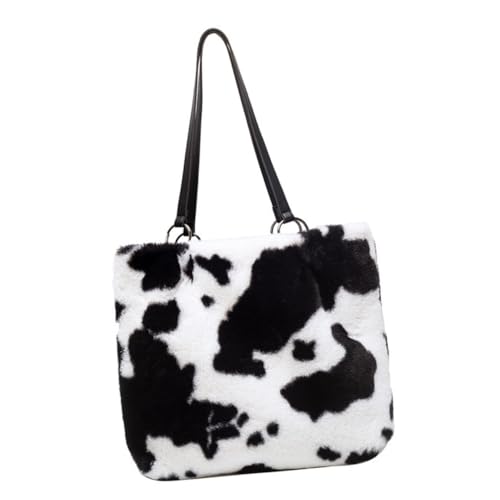 MUCKLILY Große Kapazität Plüsch Umhängetasche Damen Modische Single shoulder Bag mit Weichem Material für Alltag Party Shopping Reise von MUCKLILY