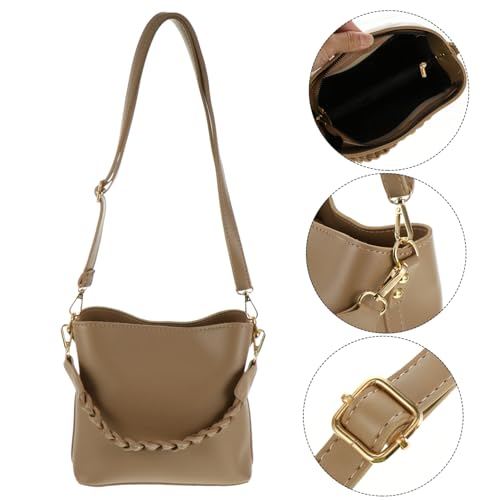 MUCKLILY Große Kapazität Single Shoulder Tasche Damen Stilvolle Einfache Umhängetasche Vielseitige Freizeit Handtasche für Arbeit Schule und Shopping Modische Lässige Pouch in Khaki von MUCKLILY