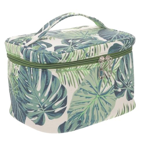 MUCKLILY Große Kosmetiktasche Damen mit Monstera Muster Geräumige Canvas Make up Tasche Praktische Kulturtasche für Reisen Tragbarer Kulturbeutel für Beauty Essentials Stilvoll und MUCKLILY Große Kosmetiktasche Damen mit Monstera Muster Geräumige Canvas Make up Tasche Praktische Kulturtasche für Reisen Tragbarer Kulturbeutel für Beauty Essentials Stilvoll und von MUCKLILY