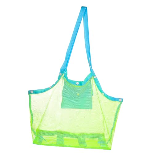 MUCKLILY Große Strandtasche Damen Atmungsaktive Netz Strandtasche Leicht Oxford Reißverschluss Sandabweisend Für Familie Urlaub Strandspielzeug Aufbewahrung von MUCKLILY