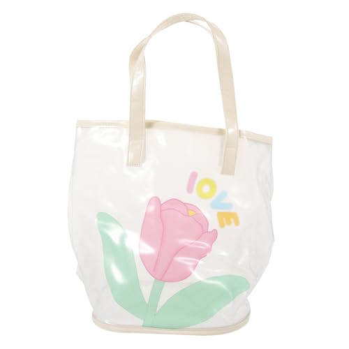 MUCKLILY Große Transparente Strandtasche Großer Kulturbeutel Reise Organizer mit Praktischem Tragegriff als Dusch und Kosmetiktasche für Urlaub und Alltag von MUCKLILY