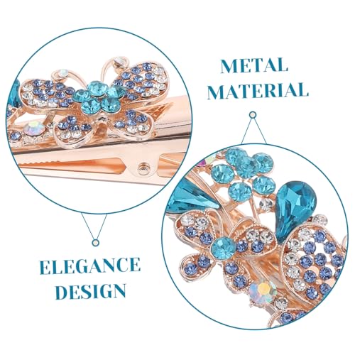 MUCKLILY Große Vintage Haarklammer für Damen mit Funkelnden Strasssteinen Eleganter Haarschmuck Leichter Halteclip für Dickes und Langes Haar Vielseitig für Partys Cosplay und Alltag von MUCKLILY