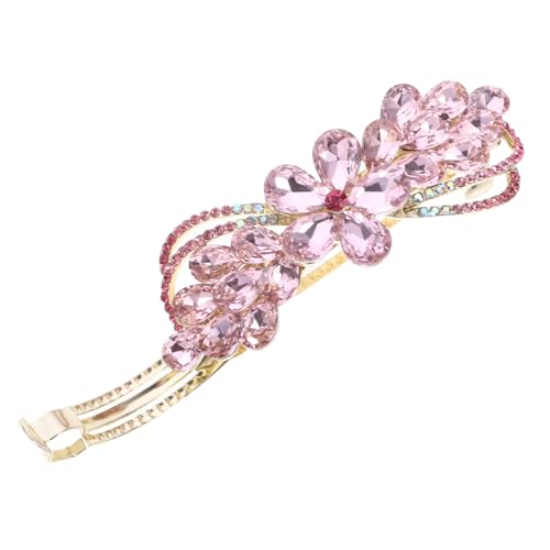 MUCKLILY Großer Eleganter Haarklammer mit Strasssteinen Federleichter Frühlingsclip für Frauen Vielseitiges Haarstylingzubehör für Volles Haar und Modische Frisuren bei Hochzeit und Alltag von MUCKLILY