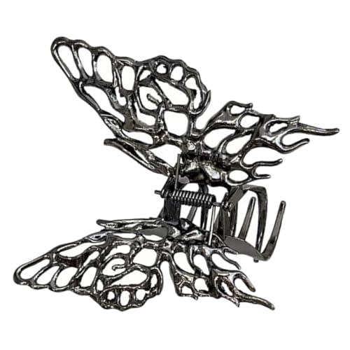 MUCKLILY Großer Schmetterling Haarklammer Haarspange Rutschfest Stabil für Dickes und Feines Haar Damen und Mädchen Vielseitiger Haarschmuck Schwarzer Haarklammergriff von MUCKLILY