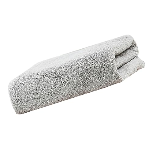 MUCKLILY Großes Badetuch Wasserabsorbierendes Handtuch Dickes Weiches Badetuch Für Zuhause Hellgrau von MUCKLILY