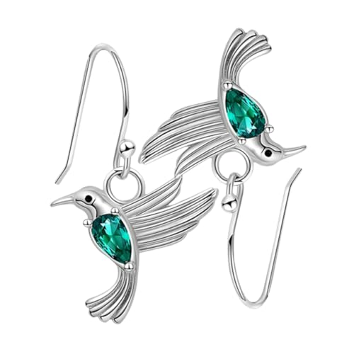 MUCKLILY Grüne Hummingbird Ohrhänger mit Zirkonia Modische Statement Ohrringe für Frauen Elegante Baumelnde Tropfenohrringe Geschenkidee für Mutter und Tochter zum Muttertag von MUCKLILY
