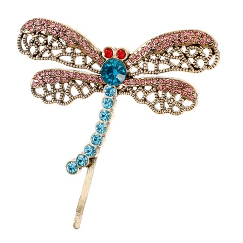 MUCKLILY Haarklammer Damen mit Strass Libelle Design Eleganter Haarclip für Hochzeit und Party Leichter Vintage Haarspange Schmuck für Stilvolle Frisuren von MUCKLILY