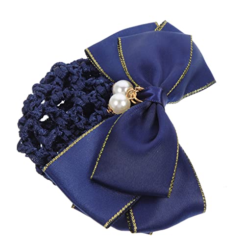 MUCKLILY Haarnetz mit Schleifen Design und Perlen Damen Haarknoten Netz Haarschmuck Atmungsaktives Robustes Haarnetz für Dutt Geeignet für Krankenschwestern Servicepersonal und von MUCKLILY