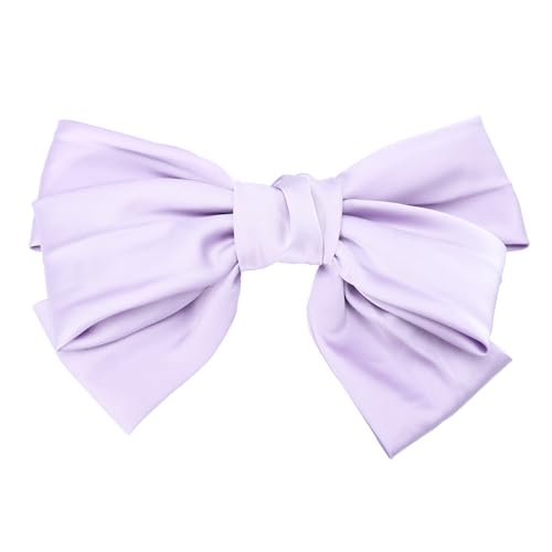 MUCKLILY Stilvolle Satin Haarschleife Haarspange Für Damen Und Mädchen Hochzeits Haarschmuck Rückenliegend in Lilac Tragbar Und Leicht Für Besondere Anlässe von MUCKLILY