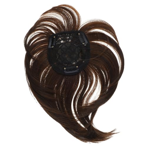 MUCKLILY Haartopper Damen Unsichtbar Dünnes Haar Haarteil Synthetisch Natürlich Wirkend Leicht Tragbar für Graue Haare Volumenhaarteil mit Clip Einfach Anzubringen Entfernen von MUCKLILY