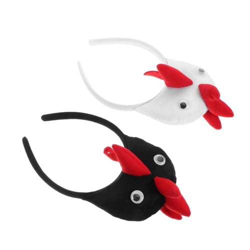 MUCKLILY Hahnenkopf-stirnband Aus Stoff Für Partys Kostüme Und Festivals Mit Tierhaarreifen Als Lustige Dekoration Und Kopfschmuck Für Hühner-themen von MUCKLILY