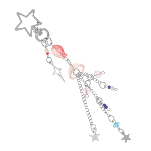 MUCKLILY Niedlicher Handyanhänger mit Stern Kawaii für Frauen Langlebiger Schlüsselanhänger Harz Süße Dekoration für Handytasche und Rucksack Leichtes Ornament von MUCKLILY