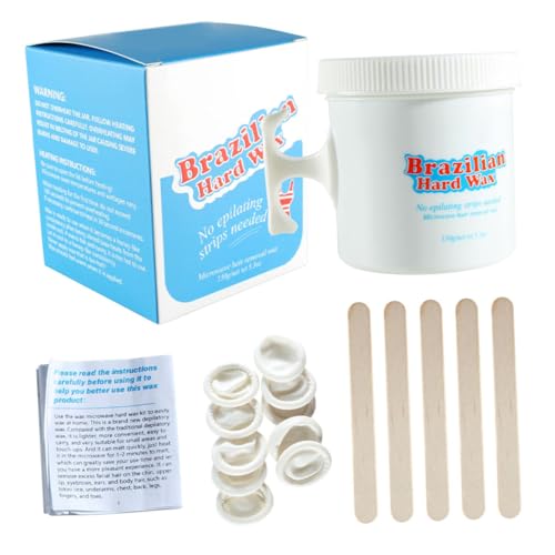 MUCKLILY Hartwachs Enthaarungsset 1Satz Flaschenwachs für Haarentfernung für Männer und für Empfindliche Bereiche Einfach zu Dosieren mit Natürlichem Duft von MUCKLILY