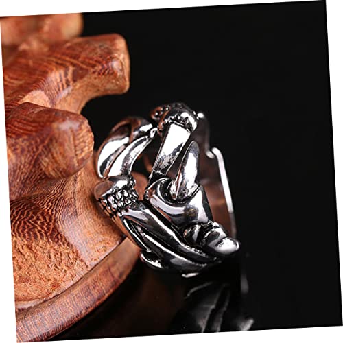 MUCKLILY Herren Dragon Claw Ring Offen Stylischer Modischer Ring mit Einzigartigem Drachenkrallen Design für Festival Partys und Alltagsschmuck von MUCKLILY