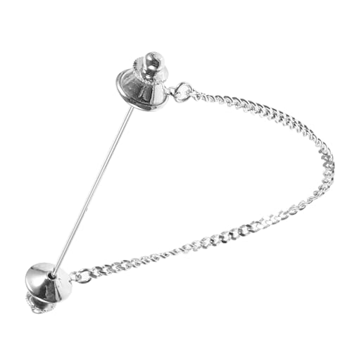 MUCKLILY Herren Kragenbrosche mit Kette Metall Anstecknadel für Hemdkragen Vielseitiger Herren Broschen Pin Modische Krawattennadel mit Kettenverzierung Eleganter Schmuck für Business und von MUCKLILY
