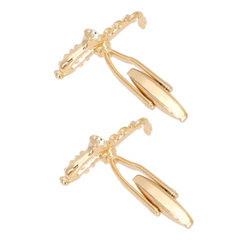 MUCKLILY Herren Manschettenknöpfe Saxophon design Goldfarben Modische Hemdmanschetten Schmuck für Formelle Anlässe Wie Hochzeit Business und Konzert von MUCKLILY