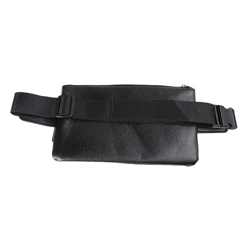MUCKLILY Herren-Bauchtasche Multifunktions-Casual-Wasit-Bag Crossbody-Brusttasche Vintage-Fanny-Pack Schwarz Für Reisen Wandern Radfahren Ausweis Schlüssel Telefon Geldbörse von MUCKLILY