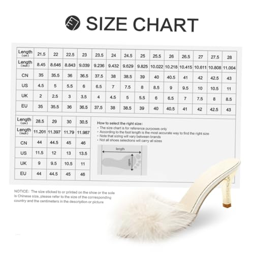 MUCKLILY High Heel Sandalen Damen Nonslip Sommer Slippers Bequeme Pantoletten mit Absatz Rutschfeste Sohle Elegante Offene Zehen Beige Weiß von MUCKLILY