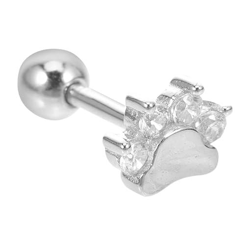 MUCKLILY Hundepfoten ohrstecker Damen mit Funkelnden Kristallen Leichter Schmuck für Alltag und Festtage Modischer Ohrschmuck für Mädchen und Frauen Komfortabel Tragbar Geschenk von MUCKLILY