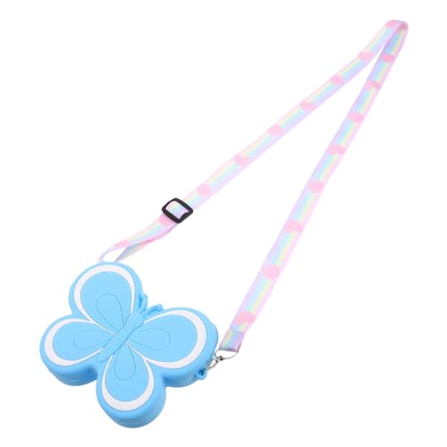 MUCKLILY Kindertasche Schmetterlingsform Silikon Handtasche Mini Umhängetasche für Mädchen Süße Kompakte Crossbody Tasche Modisches Accessoire Robust Langlebig von MUCKLILY