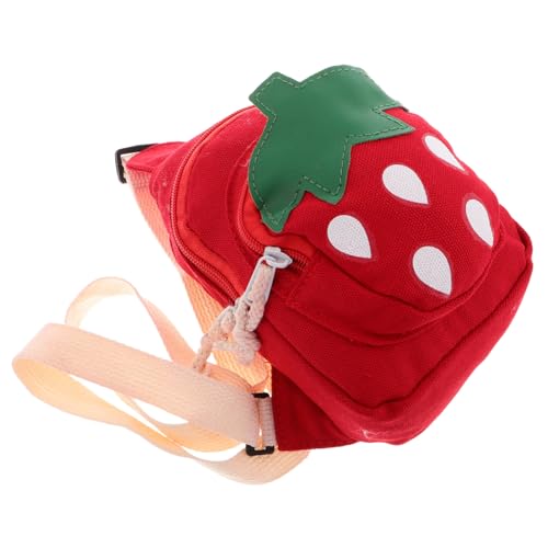 MUCKLILY Erdbeer Umhängetasche Für Mädchen Leichte Canvas Crossbody-Tasche Mit Cartoon-Design Für Schule Und Outdoor-aktivitäten Für Kleine Prinzessinnen von MUCKLILY