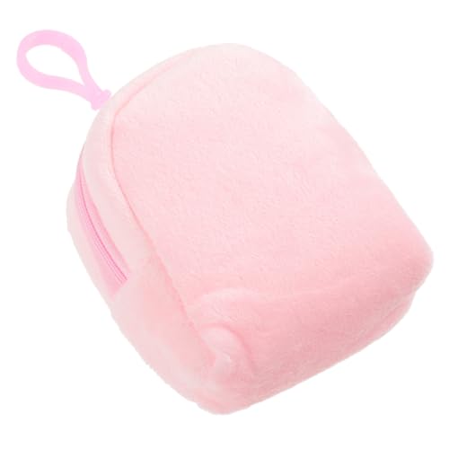 MUCKLILY Kleine Mädchen Plüsch Handtasche Weiches Material Kompakte Leichte Münzgeldbörse mit Schlüsselring für Geschenkidee in Candy Farben von MUCKLILY