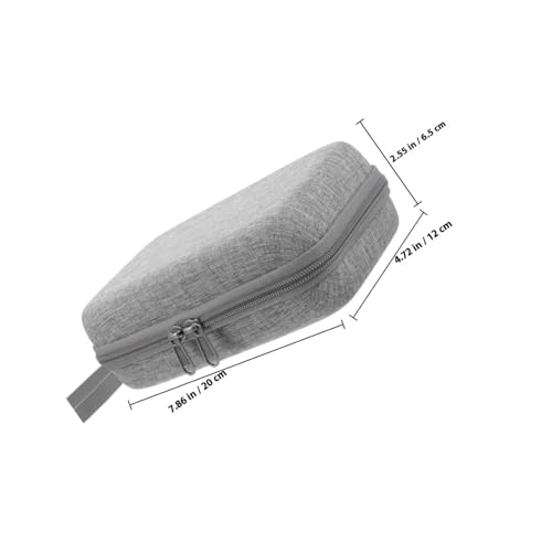 MUCKLILY Kleiner Kosmetikkoffer mit Griff Tragbarer Make up Organizer für Reisen Praktische Mini Reise toilettenbeutel für Damen Grauer Schminkkoffer mit Robustem Schutz und Einfachem von MUCKLILY