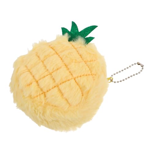 MUCKLILY Kleines Plüsch Ananas Münzbeutel Geldbörse Weiches Cartoon Portemonnaie Rucksack Anhänger Niedlich für Jungen Mädchen von MUCKLILY
