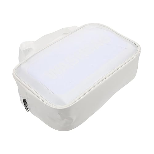 MUCKLILY Transparente Frosted Kosmetiktasche Handheld Organizer Für Make-up Pflegeprodukte Großes Waschbeutel Für Und Zuhause von MUCKLILY