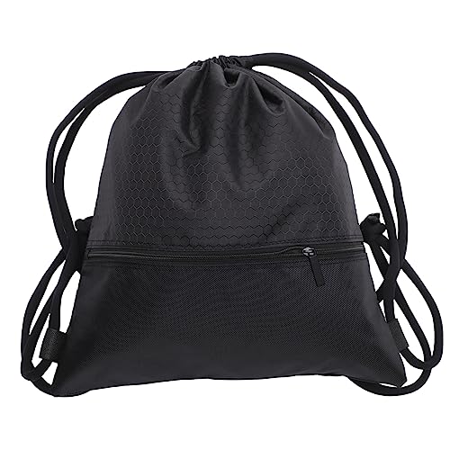 MUCKLILY Kordelzug Rucksack Für Basketball Unisex Robuste Nylon Sporttasche Für Männer Und Frauen Große Vielseitig Für Sport Freizeit Und Reisen Schwarz von MUCKLILY