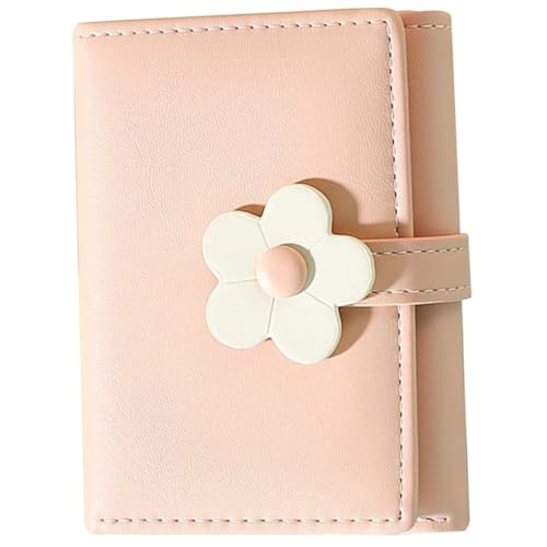 MUCKLILY Koreanisches Damen Portemonnaie mit Blumenmuster Leichtes Kompaktes Fach Faltbares PU Geldbörsen Modische Süße Münzbörse und Kartenhalter für Studenten Vielseitig für Alltag und von MUCKLILY