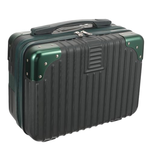 MUCKLILY Kosmetikkoffer Robust Leichter Make up Trolley Tragbar für Reisen Frauen Kosmetische Aufbewahrung mit Praktischem Design in Weiß grün von MUCKLILY