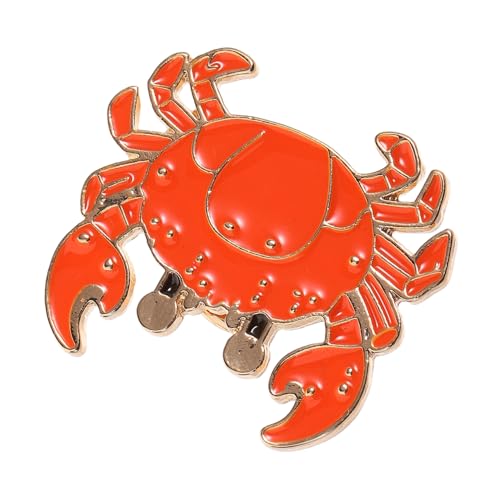 MUCKLILY Krabbenbrosche aus Langlebiger Legierung Niedlicher Cartoon Anstecker Vielseitig für Kleidung Taschen Jacken Modisches Accessoire für Frauen und Mädchen von MUCKLILY