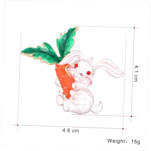 MUCKLILY Kreative Kleine Weiße Kaninchen Brosche aus Hochwertiger Legierung Modischer Ansteckpin mit Cartoon design Langlebig Farbecht und Allergiefrei als Geschenk für Damen und Mädchen von MUCKLILY