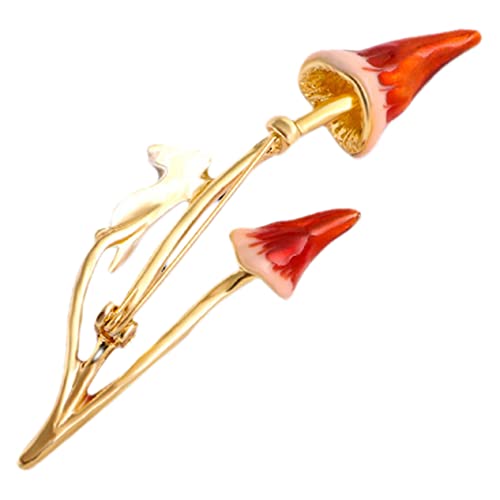 MUCKLILY Kreative Tier Brosche mit Pilz und Hase Emaille Anstecknadel für Frauen Dekorative Brosche für Jacken Taschen und Hüte Hochwertige Corsage Accessoires von MUCKLILY