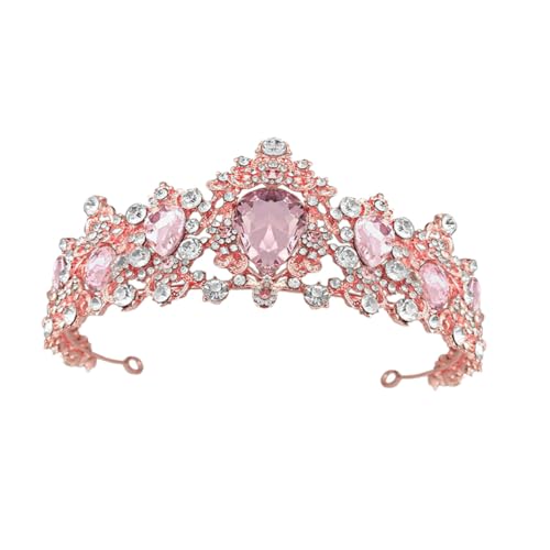 MUCKLILY Kristallkrone Braut Chic Haarschmuck Barock Stil Glänzend Brautkrone für Hochzeit Party Damen Mädchen von MUCKLILY