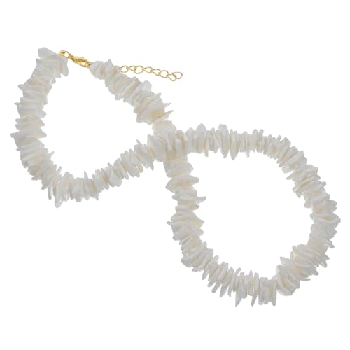 MUCKLILY Kristallstein Schmuckkette mit Unregelmäßigen Muschel Achat splittern Verstellbare DIY Schmuckkette für Armband und Halskette Langlebig und Vielseitig für Bastelprojekte und von MUCKLILY