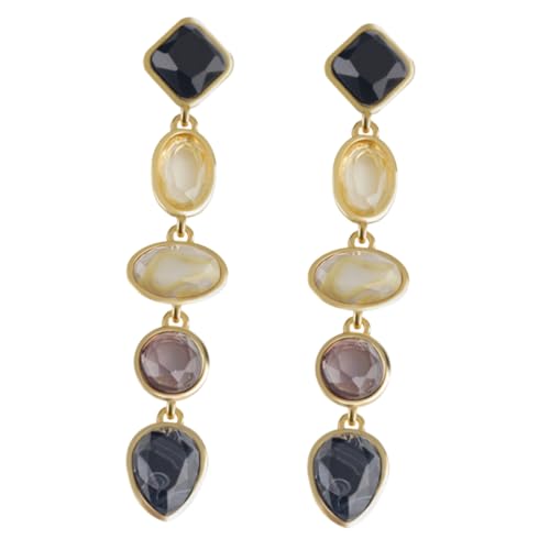 MUCKLILY Lange Resin Ohrringe Geometrisches Design Dekorative Ohrschmuck für Frauen Alltag und von MUCKLILY